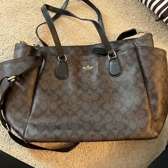 Coach Bags Coach Leather Diaper Bag Used As Work Bag Great